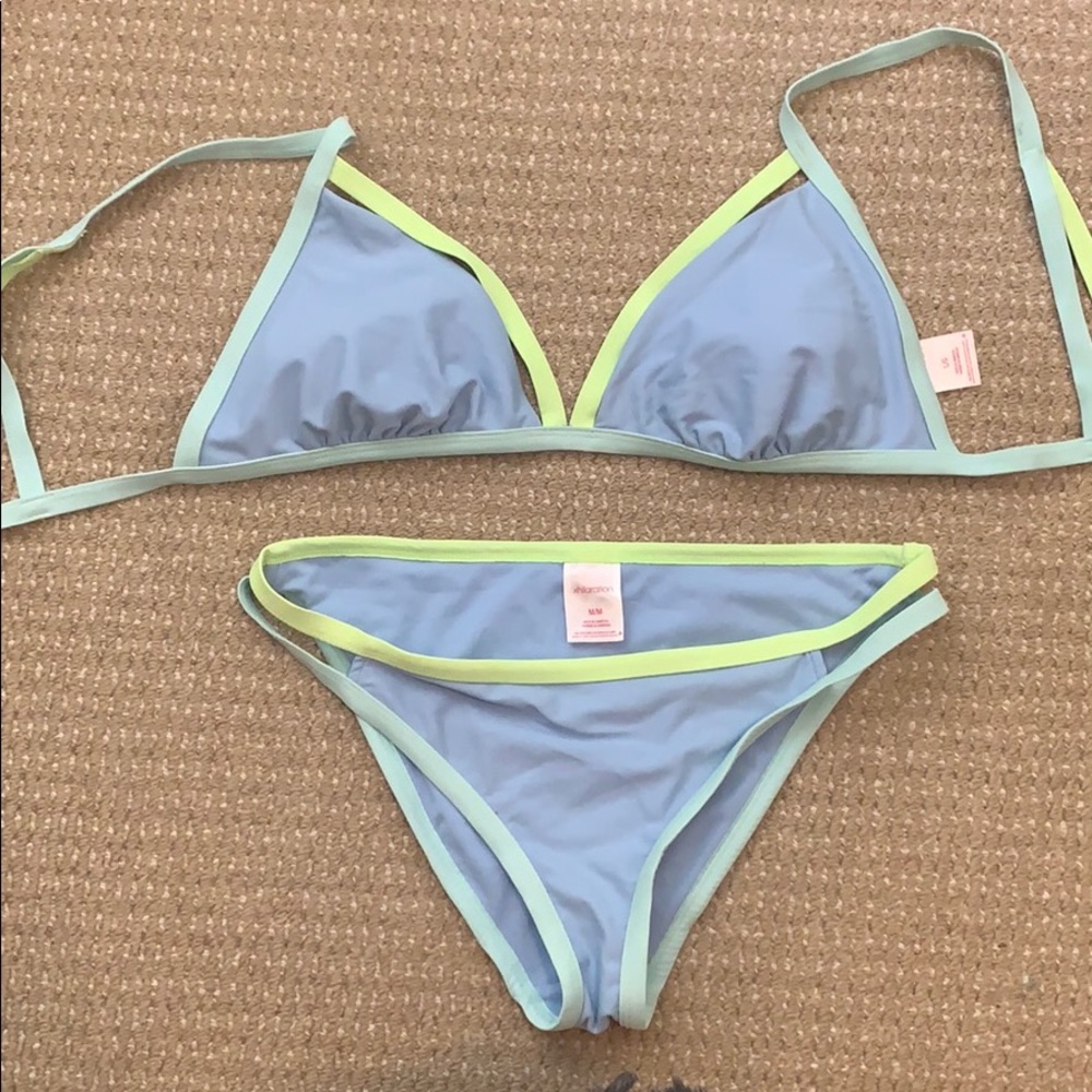 Blue strappy bikini- xhilaration by target